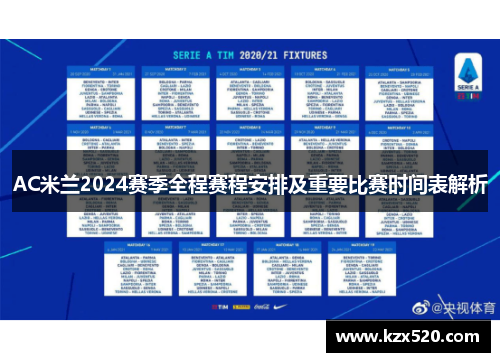 AC米兰2024赛季全程赛程安排及重要比赛时间表解析